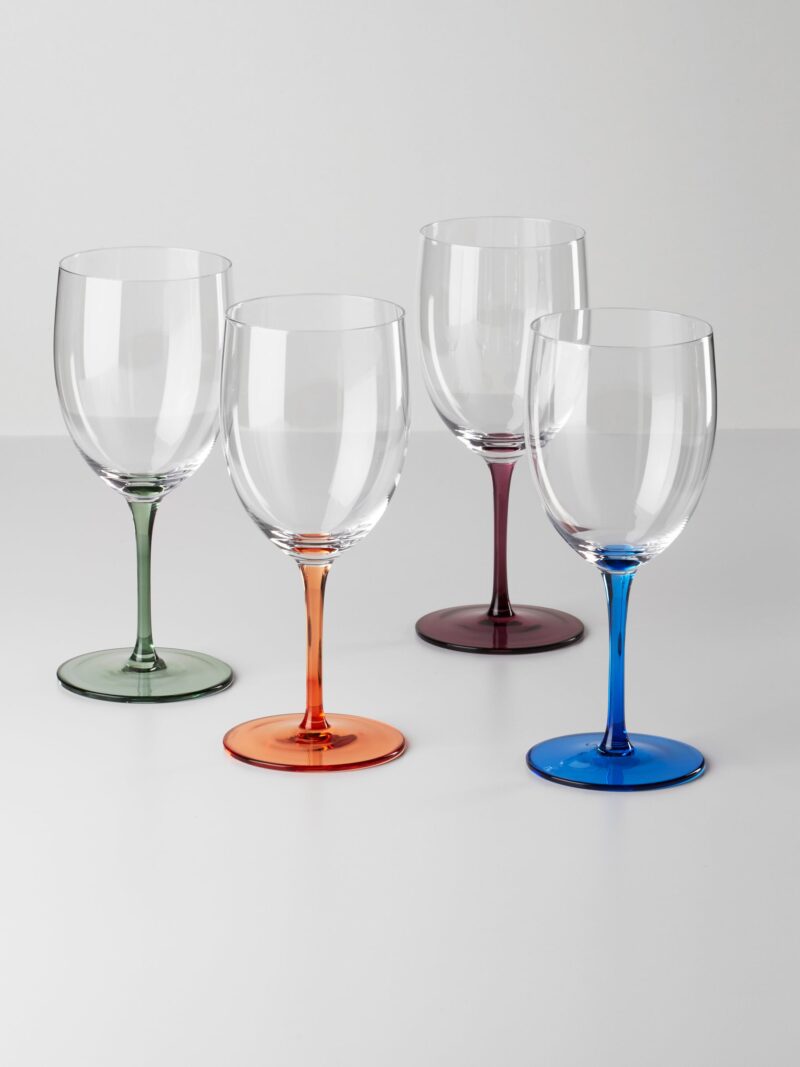 Bottoms Up Wine Glasses - Set Of 4